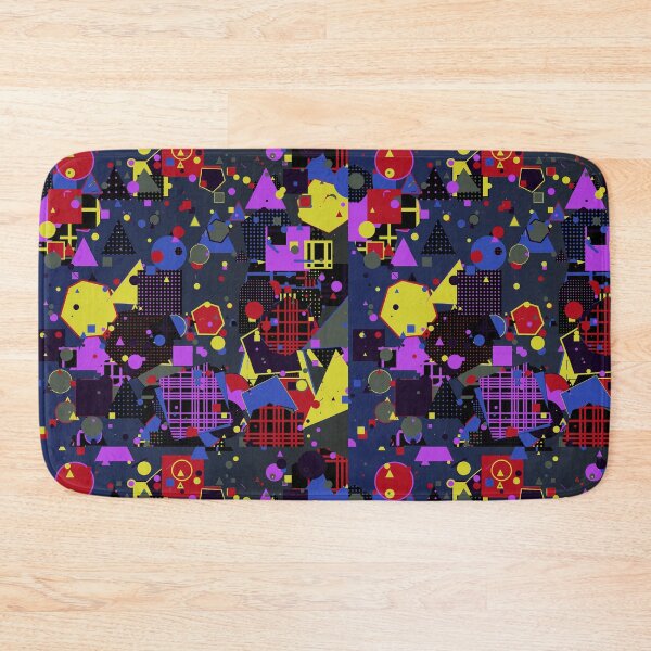 Item preview, Dark Geometric Maximalist Abstract Art | Vibrant Retro Futurism Pattern designed and sold by itsmig.