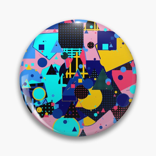 Item preview, Abstract Geometric Chaos Art | Primary Color Memphis Style Pop designed and sold by itsmig.