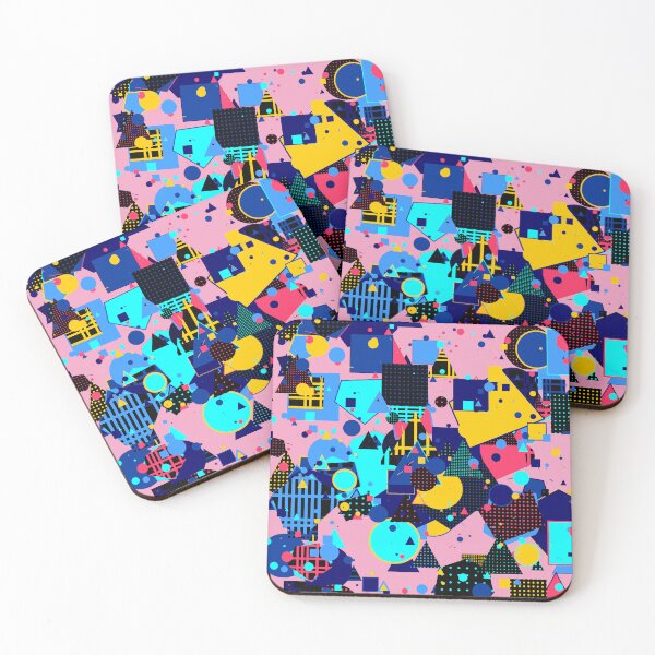 Item preview, Abstract Geometric Chaos Art | Primary Color Memphis Style Pop designed and sold by itsmig.