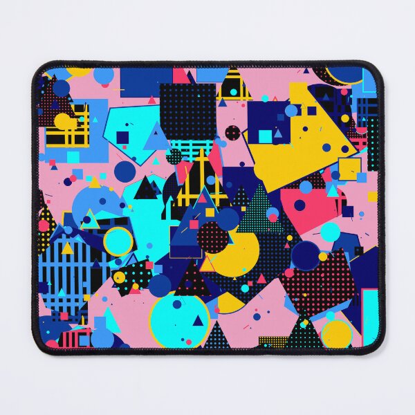 Item preview, Abstract Geometric Chaos Art | Primary Color Memphis Style Pop designed and sold by itsmig.