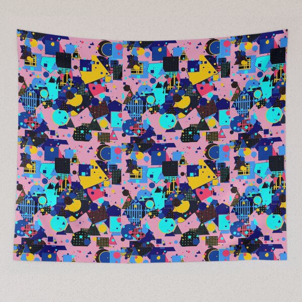Item preview, Abstract Geometric Chaos Art | Primary Color Memphis Style Pop designed and sold by itsmig.