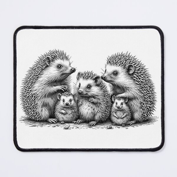 Item preview, Family of hedgehogs designed and sold by SommeryLaser.