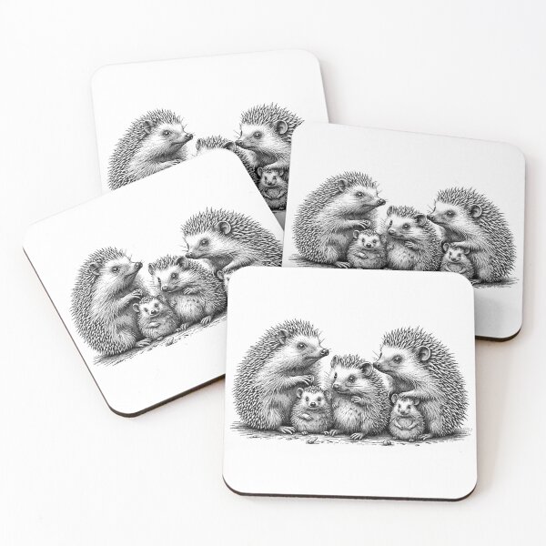 Item preview, Family of hedgehogs designed and sold by SommeryLaser.