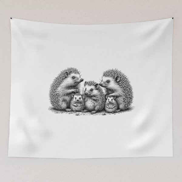 Item preview, Family of hedgehogs designed and sold by SommeryLaser.