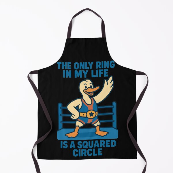 Item preview, The Only Ring in My Life Is a Squared Circle Funny Wrestling Duck Design designed and sold by TeeTimeTreasure.