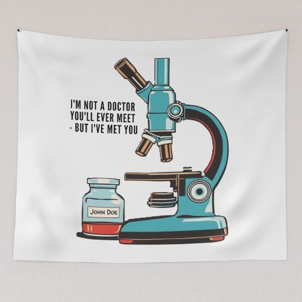 Item preview, I’ve Met You – Retro Pathologist Humor with John Doe Sample designed and sold by jelonkaa.
