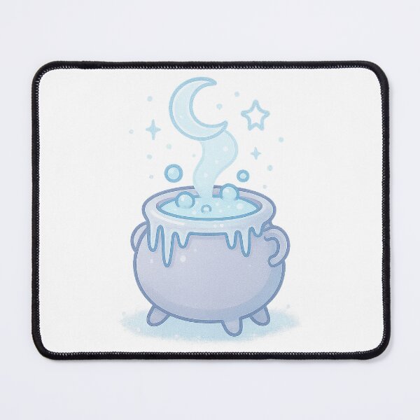 Item preview, Moonlit Potion Cauldron | Frosted Magic Sticker & Winter Witch Aesthetic Art designed and sold by HerDreamCodes.