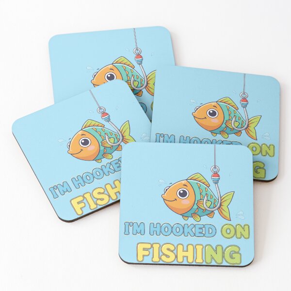 Item preview, I’m Hooked on Fishing Cute Cartoon Design designed and sold by NovaMoodCo.