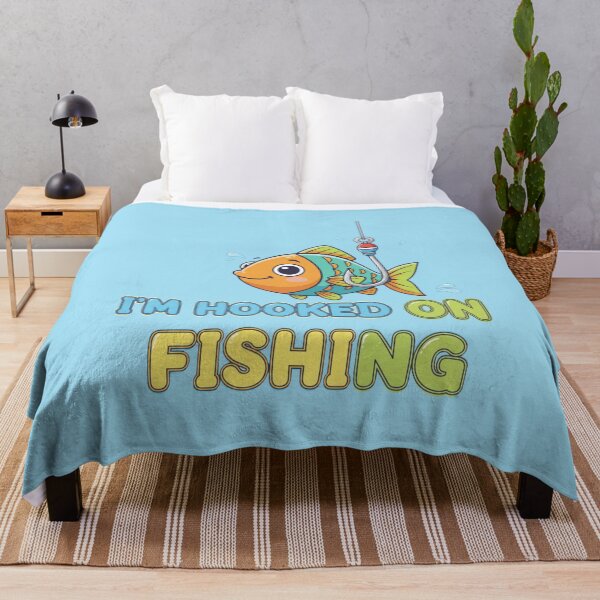 Item preview, I’m Hooked on Fishing Cute Cartoon Design designed and sold by NovaMoodCo.