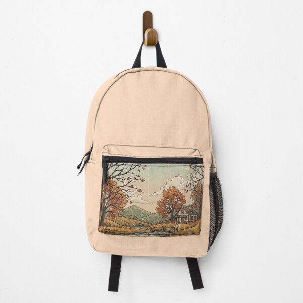 Item preview, Autumn Countryside Cottage Landscape View designed and sold by Oniyasha.