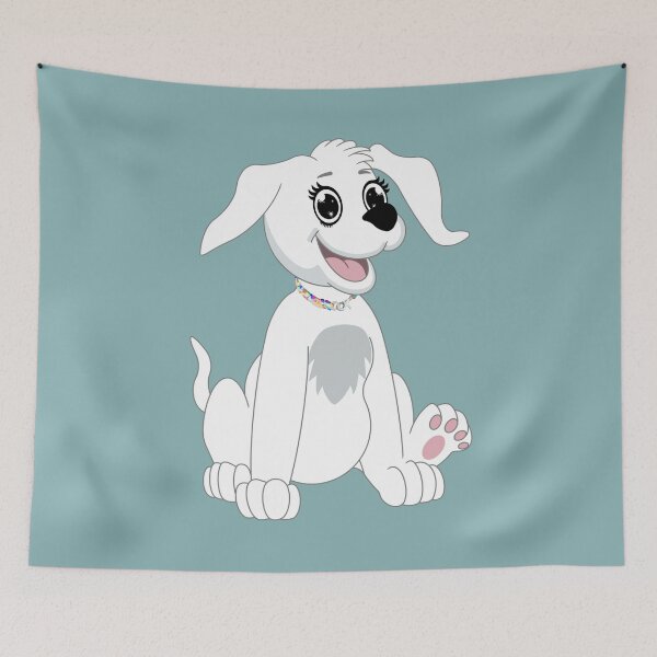 Item preview, Happy cartoon dog, white designed and sold by HA-Design-Kunst.