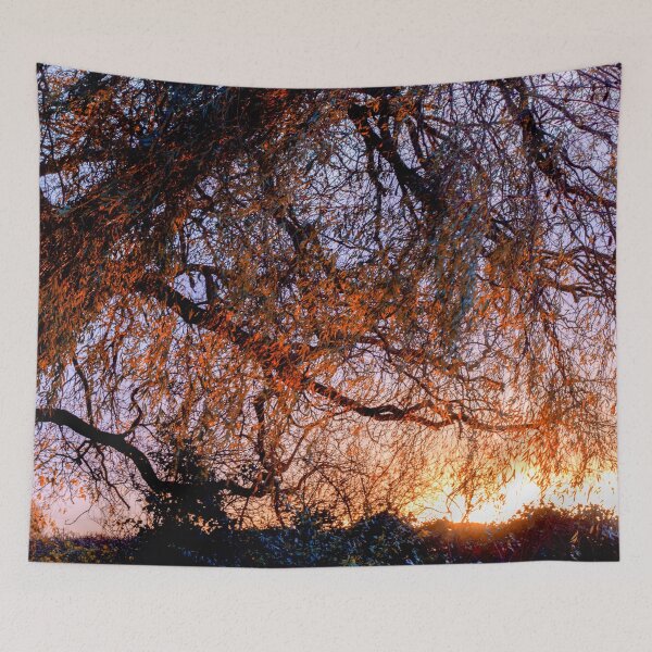 Item preview, Willow Tree Sunset designed and sold by FOLK ART FUSION by heidiannemorris.