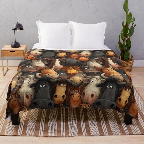Item preview, A crowd of funny cows and bulls in cartoon style designed and sold by Piotrek0001.
