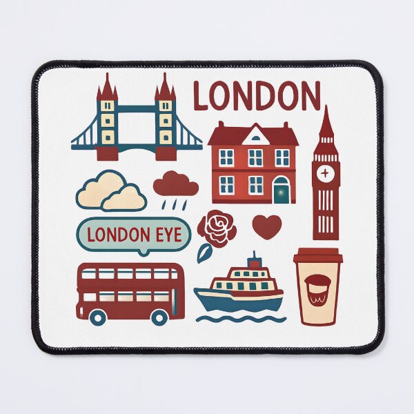 Item preview, Colorful London Travel Icons designed and sold by Gaby112703.
