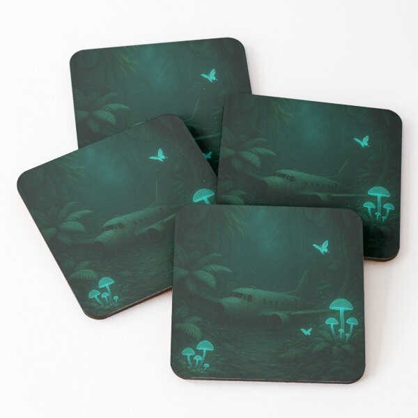 Item preview, Bioluminescent Jungle Plane Wreck designed and sold by ArtFlow1.