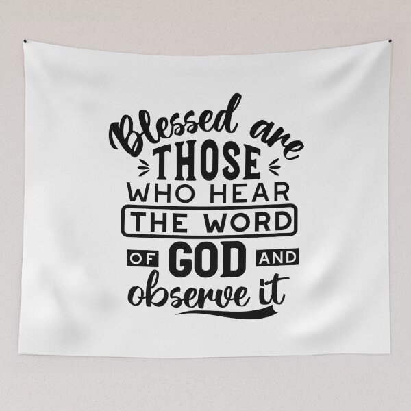 Item preview, Blessed Are Those Who Hear the Word of God – Christian Quote designed and sold by FlinArt.