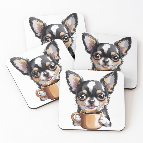 Item preview, Cute Chihuahua with Coffee – Dog Lover Kitchen designed and sold by vk09.