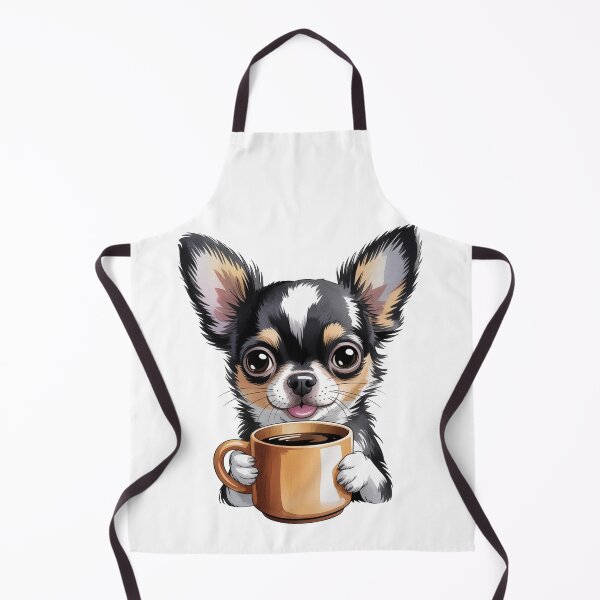 Item preview, Cute Chihuahua with Coffee – Dog Lover Kitchen designed and sold by vk09.