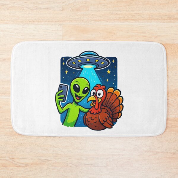 Item preview, Alien Turkey UFO Selfie designed and sold by Marcite.