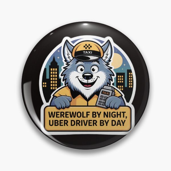 Item preview, Werewolf by Night Uber Driver by Day- Funny Design designed and sold by VIRAL-PRINTS.