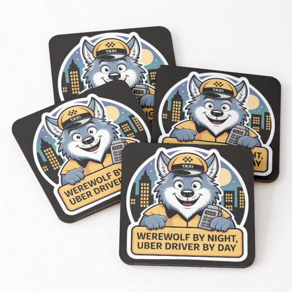 Item preview, Werewolf by Night Uber Driver by Day- Funny Design designed and sold by VIRAL-PRINTS.