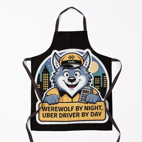 Item preview, Werewolf by Night Uber Driver by Day- Funny Design designed and sold by VIRAL-PRINTS.