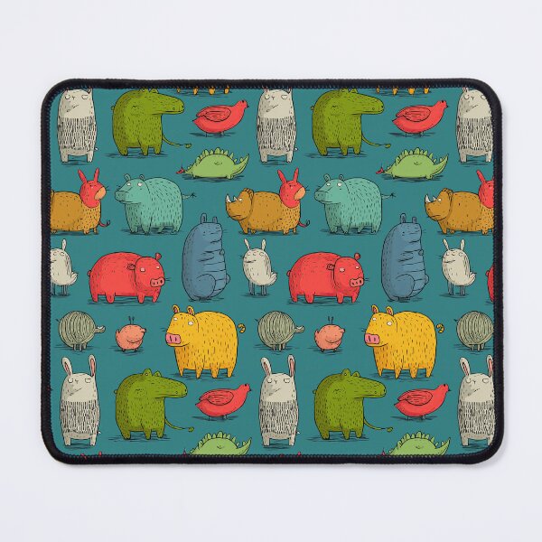 Item preview, Kids pattern with hand-drawn quirky and funny animals designed and sold by Piotrek0001.