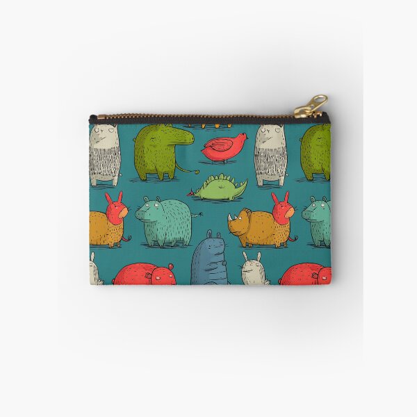 Item preview, Kids pattern with hand-drawn quirky and funny animals designed and sold by Piotrek0001.