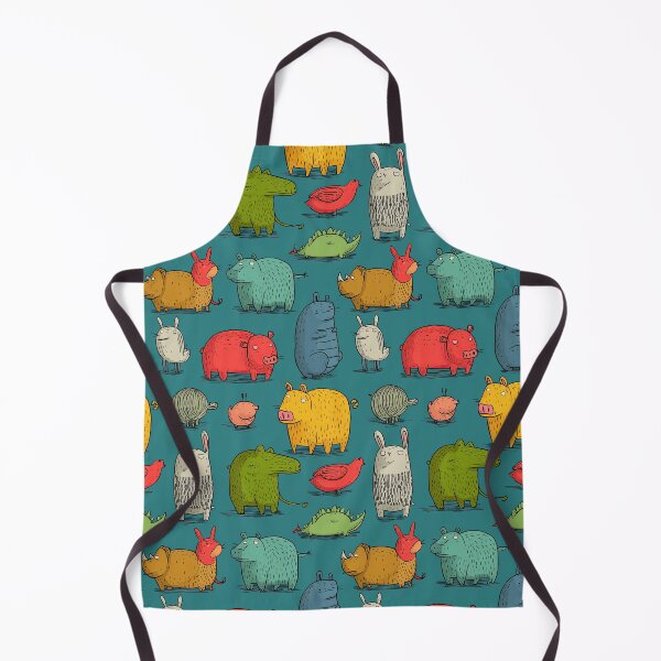 Item preview, Kids pattern with hand-drawn quirky and funny animals designed and sold by Piotrek0001.