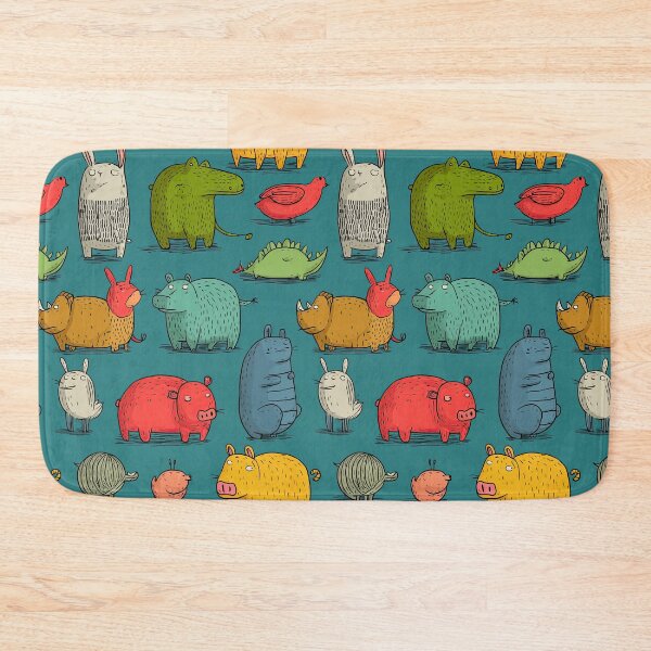 Item preview, Kids pattern with hand-drawn quirky and funny animals designed and sold by Piotrek0001.