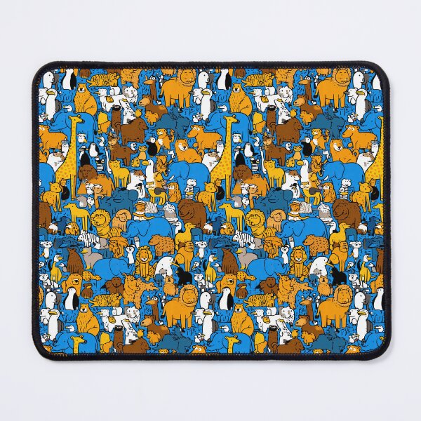 Item preview, Chaotic pattern with various zoo and safari animals designed and sold by Piotrek0001.