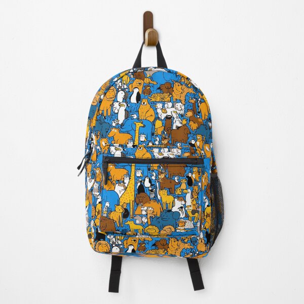 Item preview, Chaotic pattern with various zoo and safari animals designed and sold by Piotrek0001.