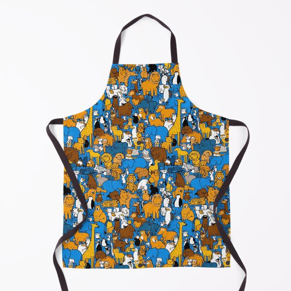 Item preview, Chaotic pattern with various zoo and safari animals designed and sold by Piotrek0001.