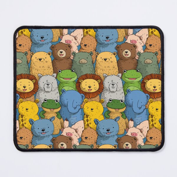 Item preview, A crowd of cute bears lions and frogs doodle designed and sold by Piotrek0001.