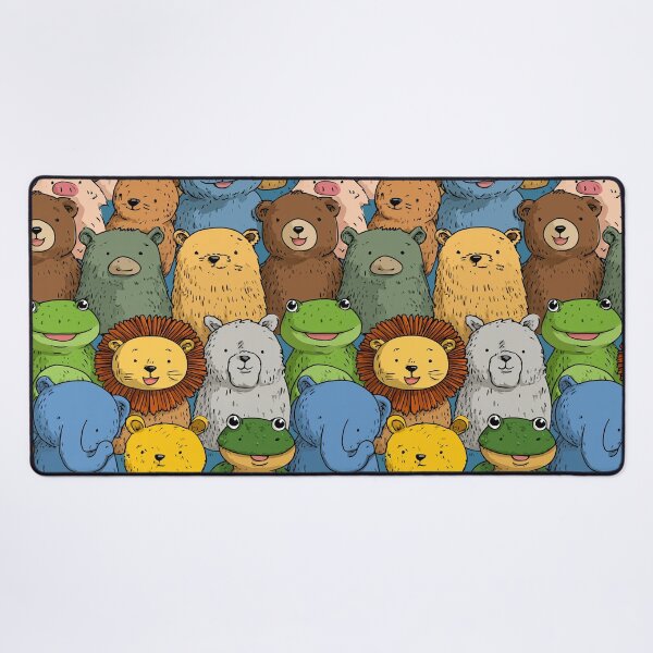 Item preview, A crowd of cute bears lions and frogs doodle designed and sold by Piotrek0001.
