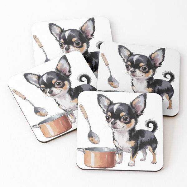 Item preview, Cute Chihuahua Cooking Soup – Kids Kitchen Wall Art designed and sold by vk09.