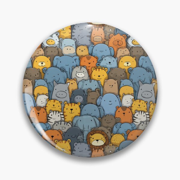 Item preview, A crowd of cute colorful bears and zoo tigers designed and sold by Piotrek0001.
