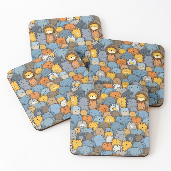 Item preview, A crowd of cute colorful bears and zoo tigers designed and sold by Piotrek0001.