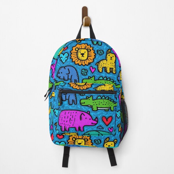 Item preview, Neon jungle animals in a cool graffiti wall style designed and sold by Piotrek0001.