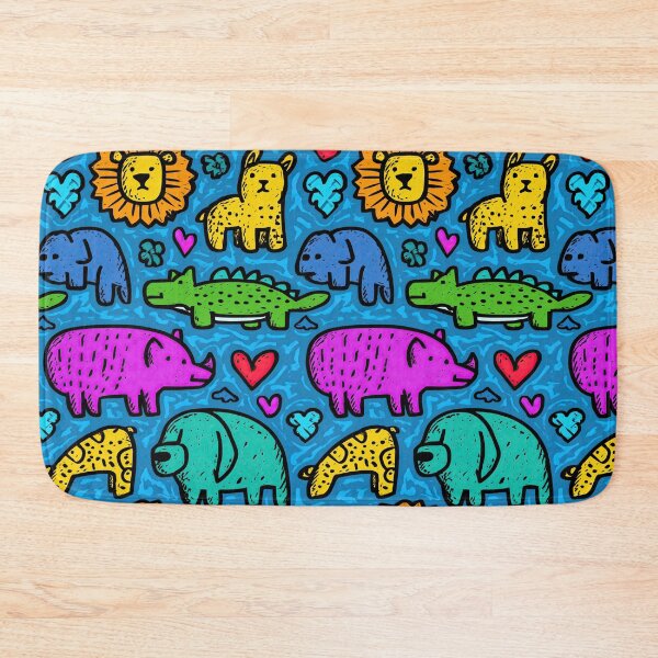 Item preview, Neon jungle animals in a cool graffiti wall style designed and sold by Piotrek0001.