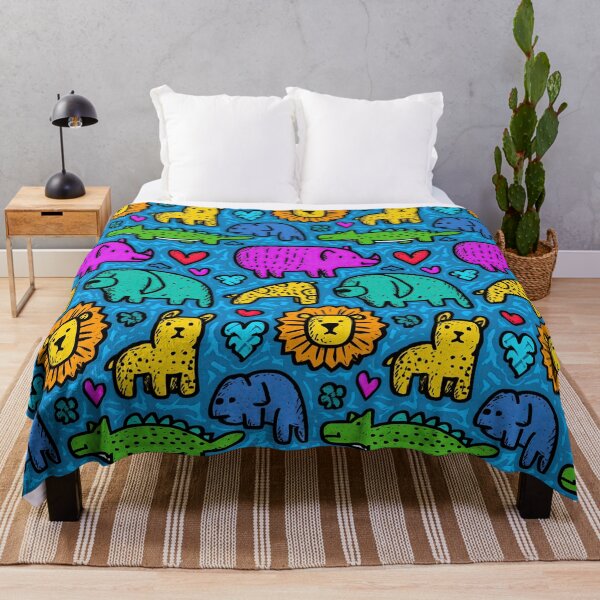 Item preview, Neon jungle animals in a cool graffiti wall style designed and sold by Piotrek0001.