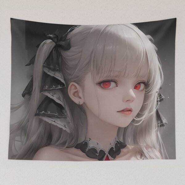Item preview, Misteriosa y formidable chica de anime de Azur Lane con ojos carmesí designed and sold by HumbertoValveno.