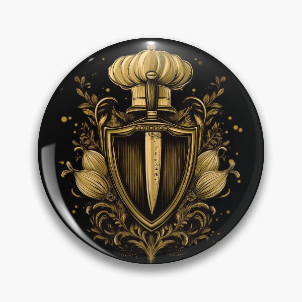 Item preview, Gold Chefs Crest  designed and sold by ChefsSpicyFits.