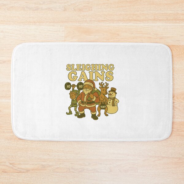 Item preview, Sleighing Gains – Funny Christmas Gym Squad Design designed and sold by SilknMarble.