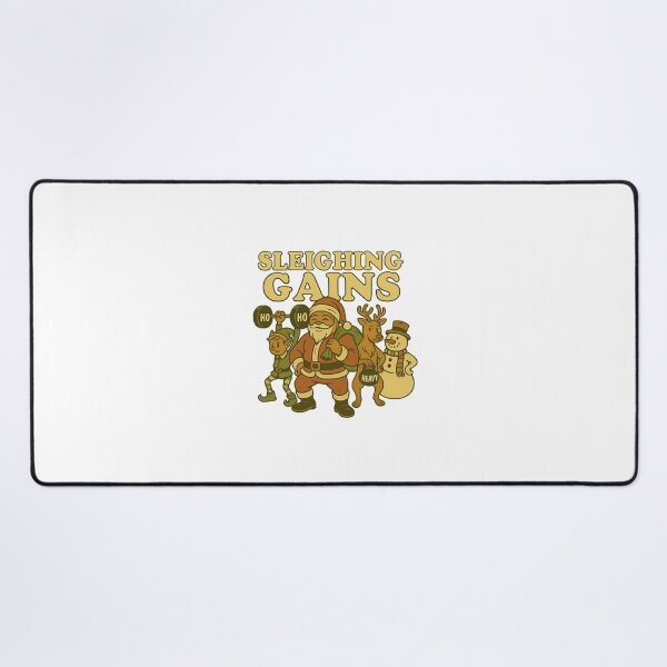 Item preview, Sleighing Gains – Funny Christmas Gym Squad Design designed and sold by SilknMarble.