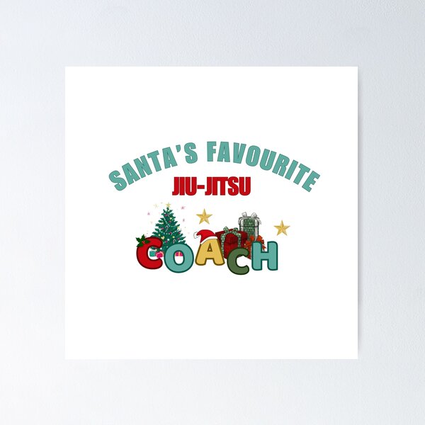 Item preview, Santa's Favourite Jiu-Jitsu Coach designed and sold by DixieGirlStudio.