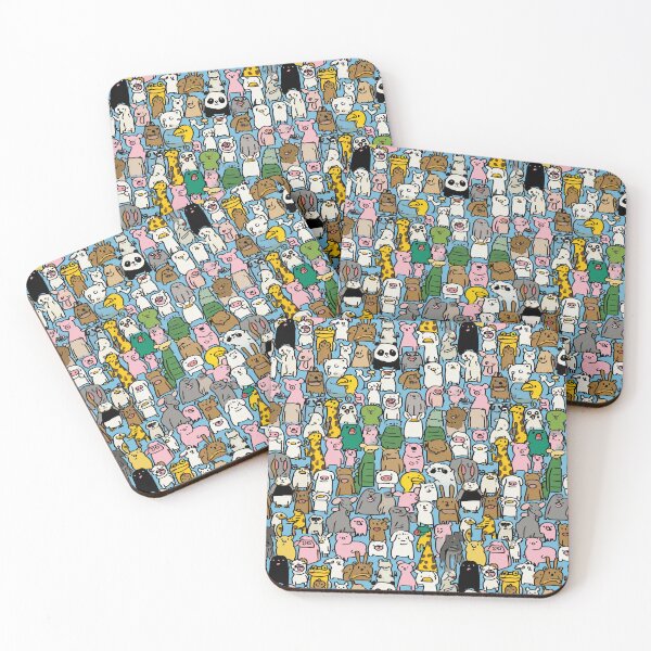 Item preview, A crowd of cute animals in a simple style designed and sold by Piotrek0001.