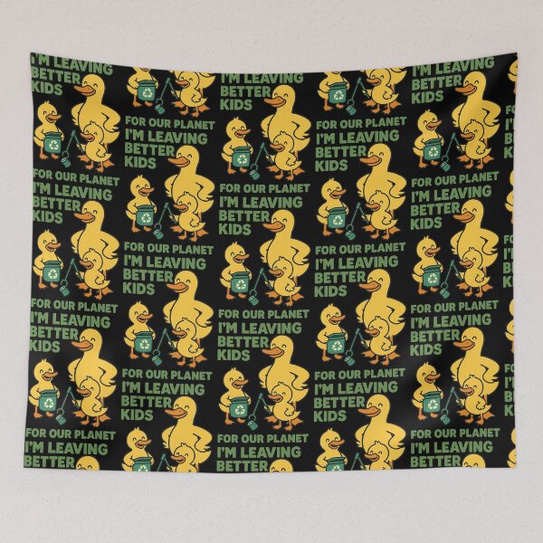 Item preview, I’m Leaving Better Kids for Our Planet Funny Eco Duck Family Design designed and sold by TeeTimeTreasure.
