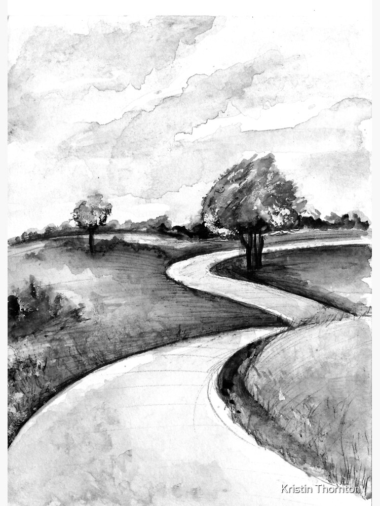 Winding road. Winding asphalt road with markings leading into the distance  on a white background. vector illustration. | CanStock