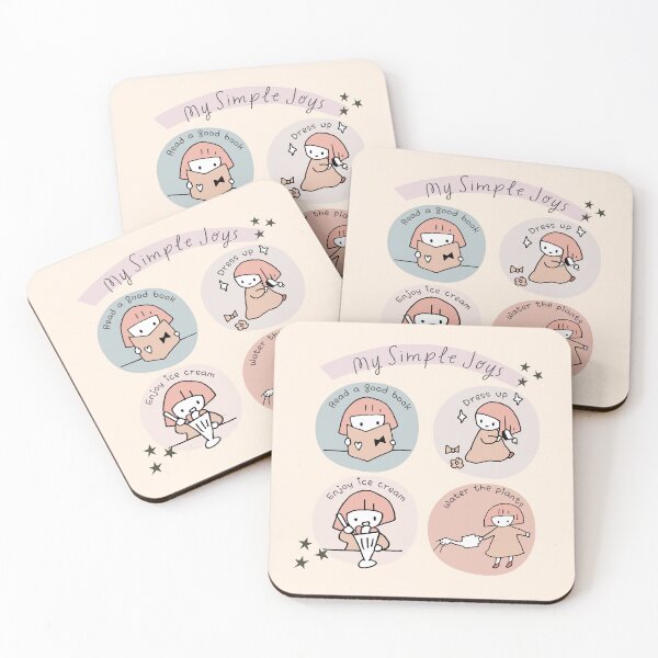 Item preview, My Simple Joys – Cute Minimalist Everyday Happiness Illustration designed and sold by TheBeeKindSpace.